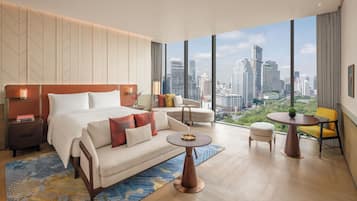 Free minibar items, in-room safe, desk, laptop workspace