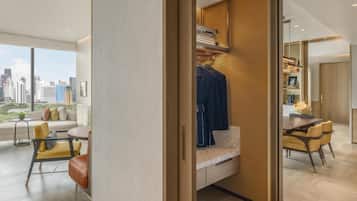 Free minibar items, in-room safe, desk, laptop workspace