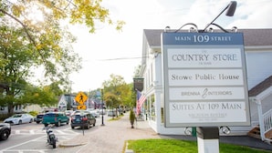 Una señal de calle con la inscripción 'Main 109 Street' y 'Country Store'.