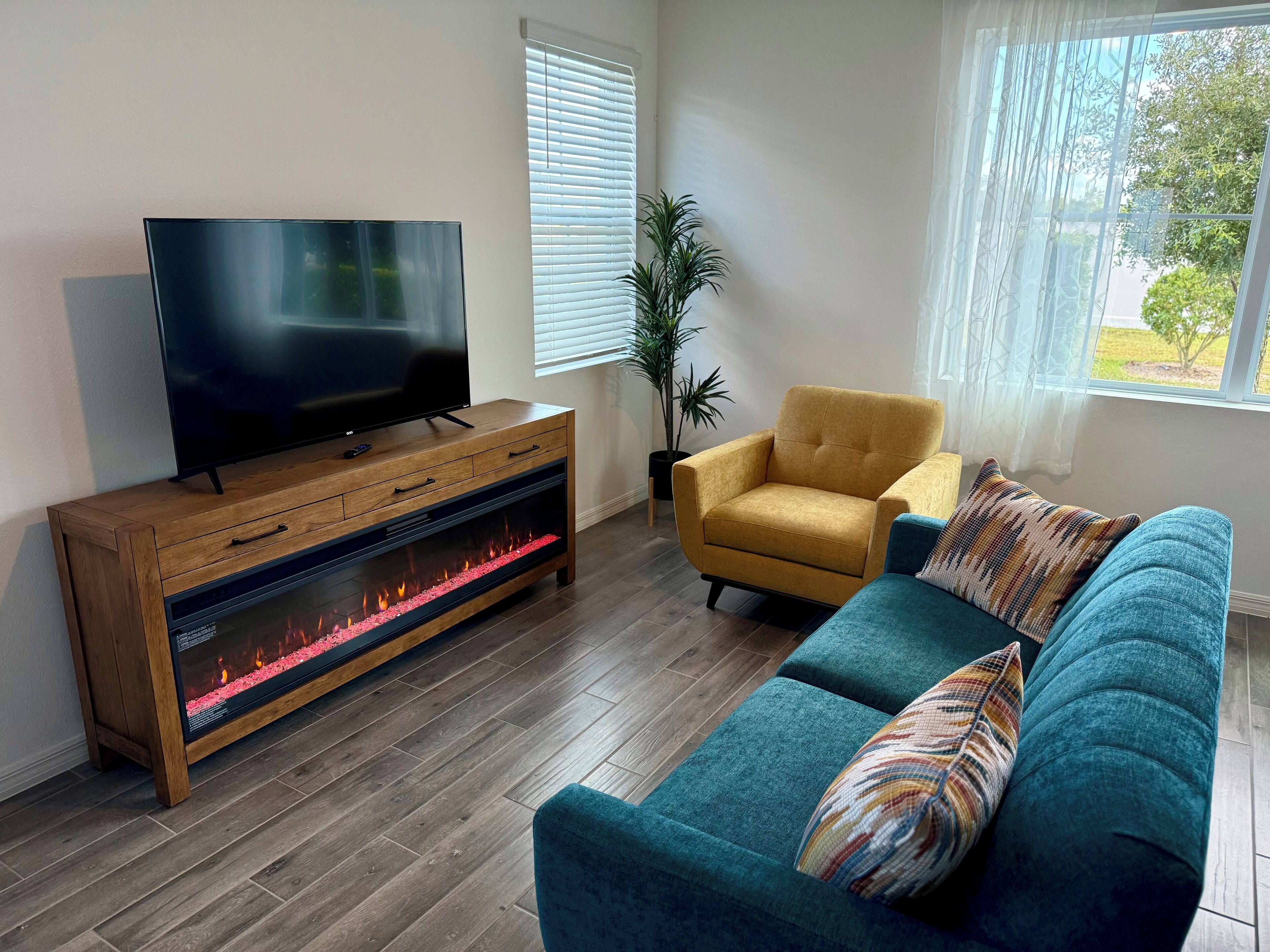 TV connectée, cheminée