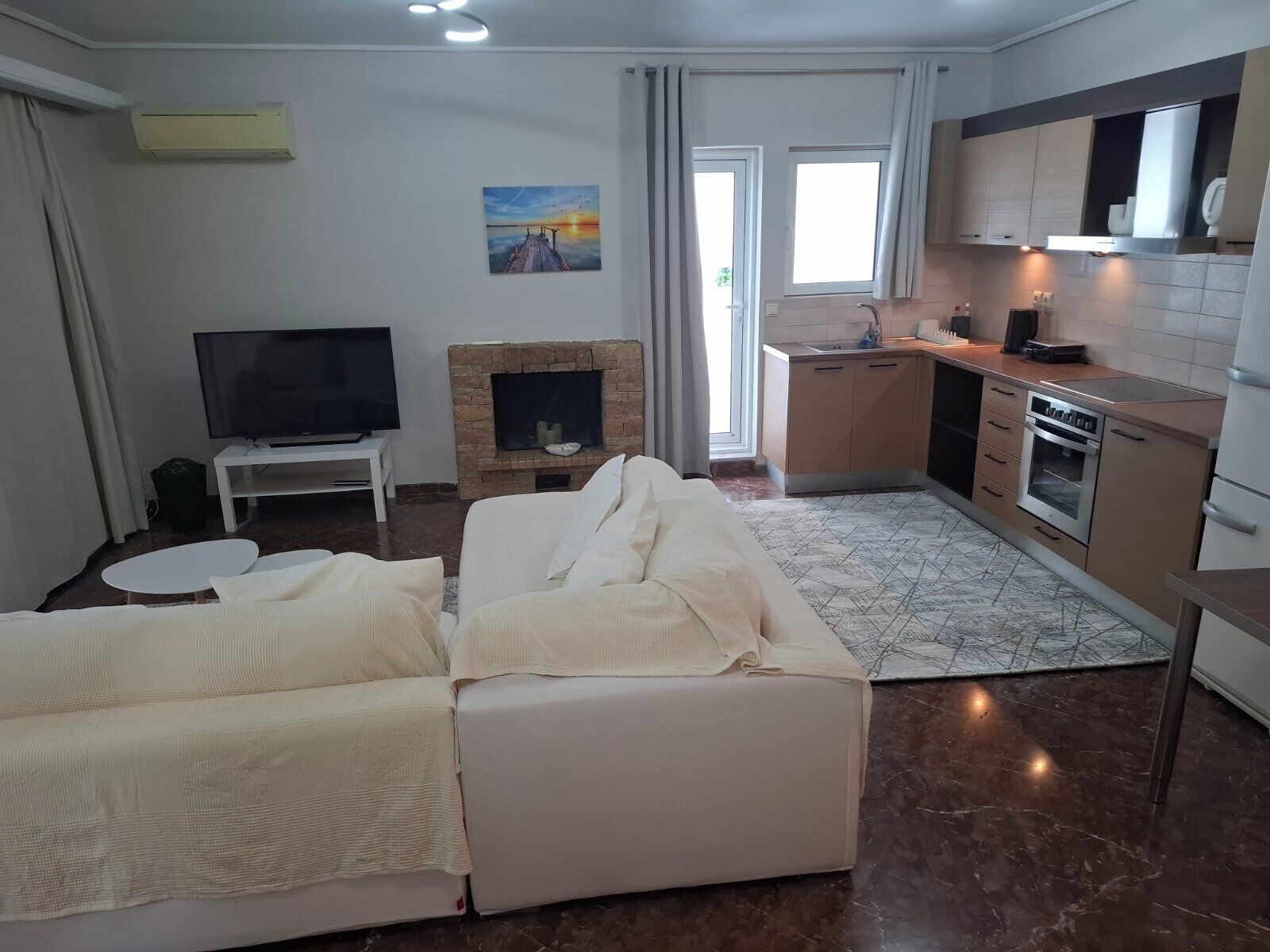 TV connectée, cheminée