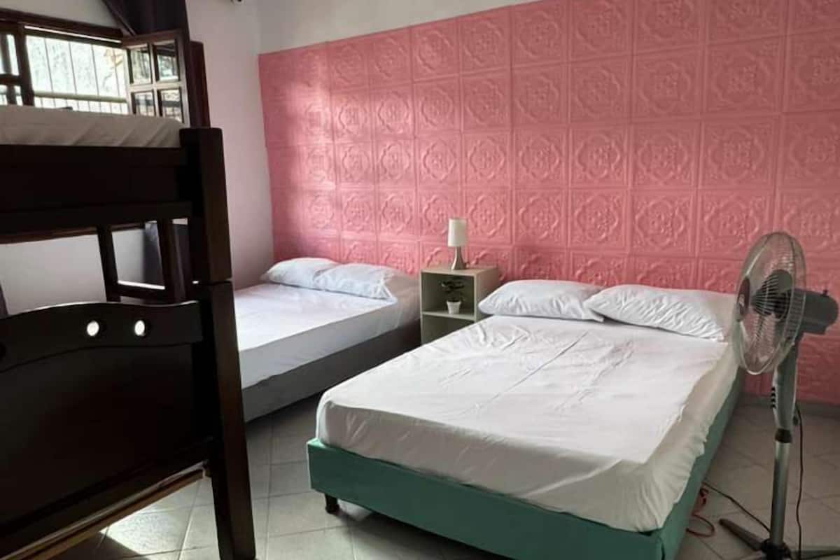 Blackout curtains, iron/ironing board, free WiFi