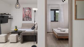 Apartment (Apartment Infinity with Hot Tub) | Living room | 32-inch flat-screen TV with satellite channels