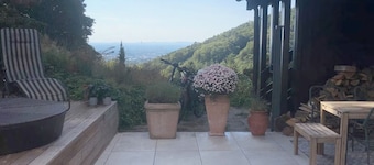 Spacious apartment in a unique location by the forest with fantastic views.