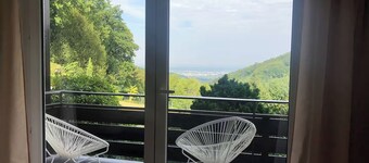 Spacious apartment in a unique location by the forest with fantastic views.