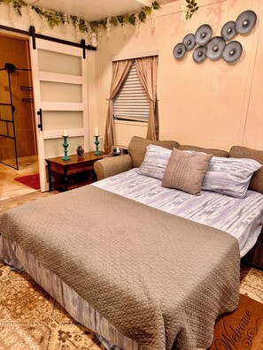 1 habitación, tabla de planchar con plancha, internet y ropa de cama 