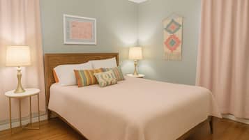 2 bedrooms, travel crib, free WiFi, bed sheets