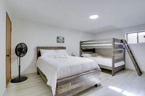 1 bedroom, iron/ironing board, internet, bed sheets