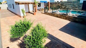 Terrace/patio - Chalet con piscina privada familias (Conil de la Frontera)