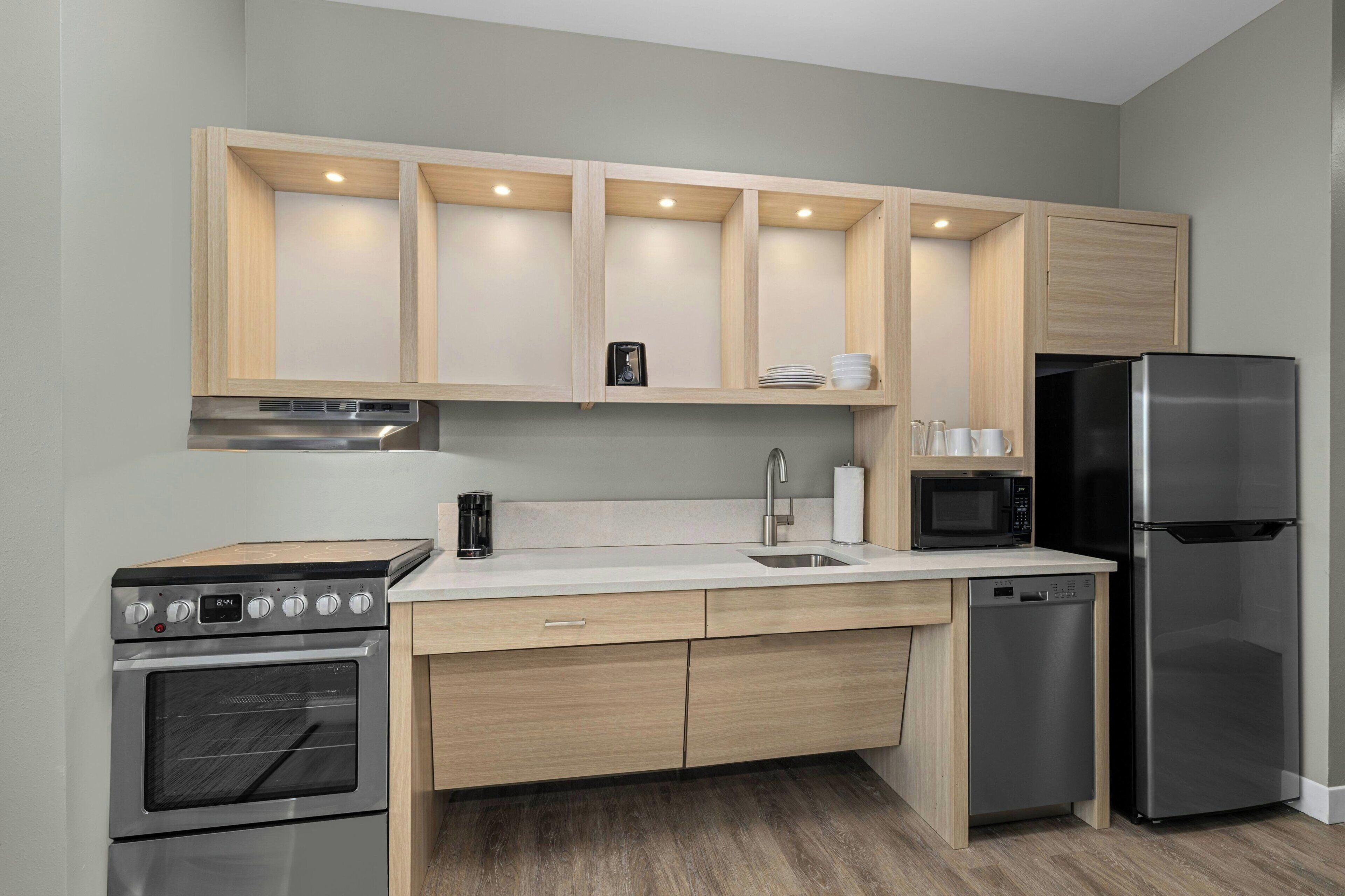 Suite, 1 Bedroom | Private kitchen | Coffee/tea maker, full-sized fridge, microwave, stovetop