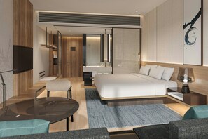 标准房, 1 张特大床和 1 张沙发床, 城市景观