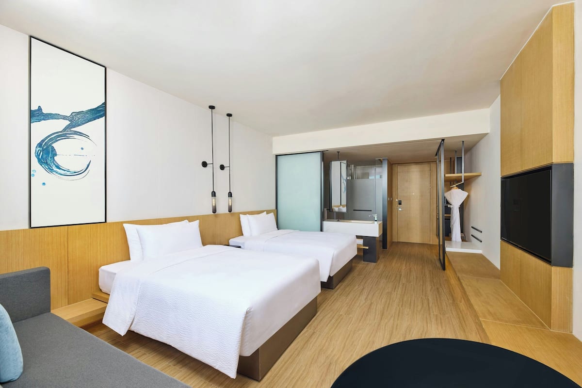 Standardzimmer, 2 Doppelbetten, Stadtblick