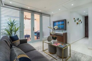Apartment, Multiple Beds, Balcony, Ocean View (Isla) | Living area - Isla The Sunset Abode in Ocean Club, Rincón (Rincon)
