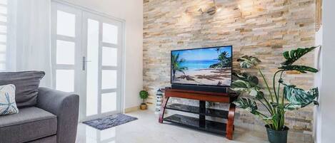 公寓, 1 张特大床, 露台, 城市景观 (A24829-SJU-BZENMA) | 起居区