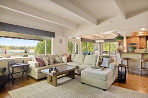 TV, fireplace, ping pong - Home Sweet Home, Lakefront Vibes w/Dock & Hot Tub (Big Bear Lake)