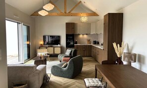 Living area - 766 - Modern House With Private Pool (Erquy)