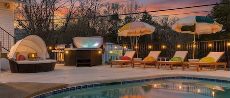 A heated pool