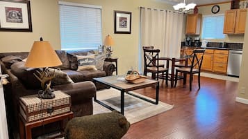 Smart TV, DVD player, video library, computer monitors