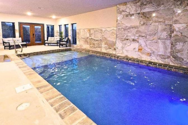 Splash around in the private heated indoor pool