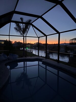 Piscine extérieure, piscine chauffée