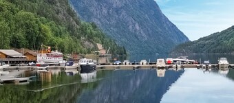 Beautiful home in Dalen with harbor view