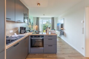Private kitchen - Luxusapartement mit Meerblick (Nordstrand)