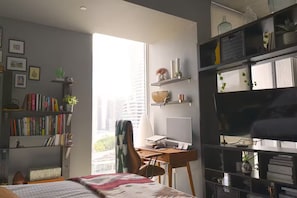 1 bedroom, iron/ironing board, WiFi, bed sheets - Modern Boho Loft - Rooftop Pool - Prime Location (Miami)