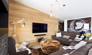 Living area - Beautiful Apartment for 9 People With Terrace (Les Deux Alpes)