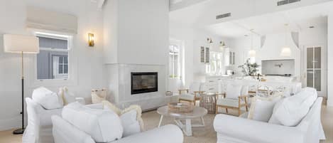 TV, fireplace, stereo