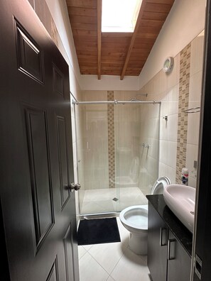 Shower, towels, soap, shampoo - Charming 3-bedroom corporate apartment in Medellín (Medellín)