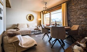 Living area - Apartment on Marmotte Slope With Jacuzzi (Fontcouverte-la-Toussuire)