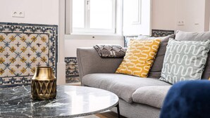 Living area - Apartment in Chiado Near Rio Tejo River (Lisbon)