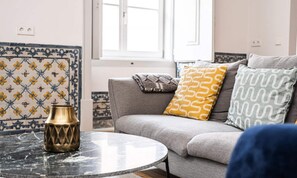Living area - Apartment in Chiado Near Rio Tejo River (Lisbon)