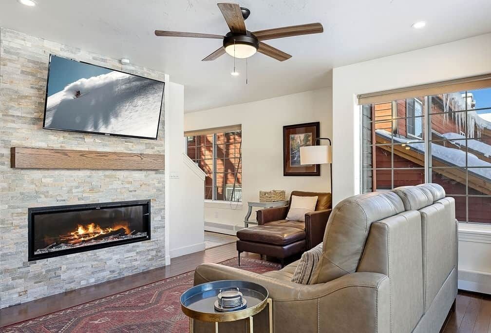 电视、壁炉、书