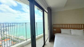 Familienapartment, Balkon, Strandblick | Balkon