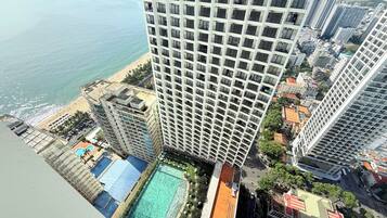 Deluxe-Apartment, Balkon, Strandblick | Blick vom Balkon