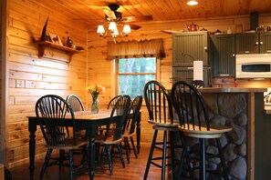 Dining - Cozy Private Lakefront Terry Redlin-Style Cabin w/ Unique Loft (Brainerd)