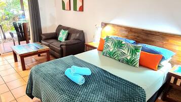 Kamar Double, patio, pemandangan kebun | Seprai antialergi dan Wi-Fi gratis