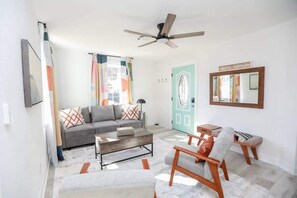 TV, books, offices - Sojourn | Coastal Cottage | 3 BR (Norfolk)