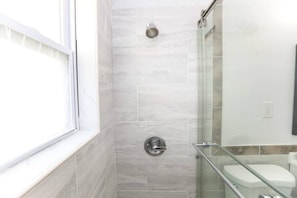 Shower, hair dryer, towels - Sojourn | Ocean Hideaway unit 3 | 2 Bedroom (Norfolk)