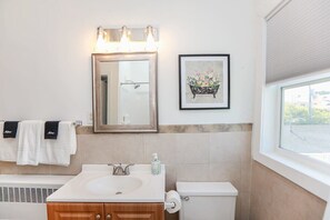 Shower, hair dryer, towels - Sojourn | Beach Front Escape | 3 BR (Norfolk)