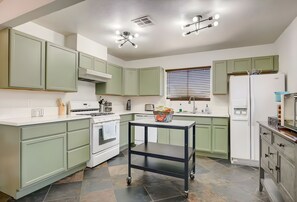 Microwave, oven, stovetop, dishwasher