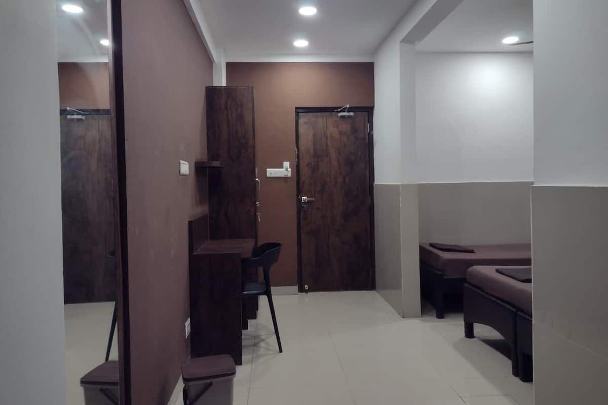 Standard Triple Room, Multiple Beds, City View | In-room safe, desk, laptop workspace, blackout drapes