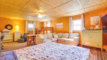 Desk, iron/ironing board, internet, bed sheets