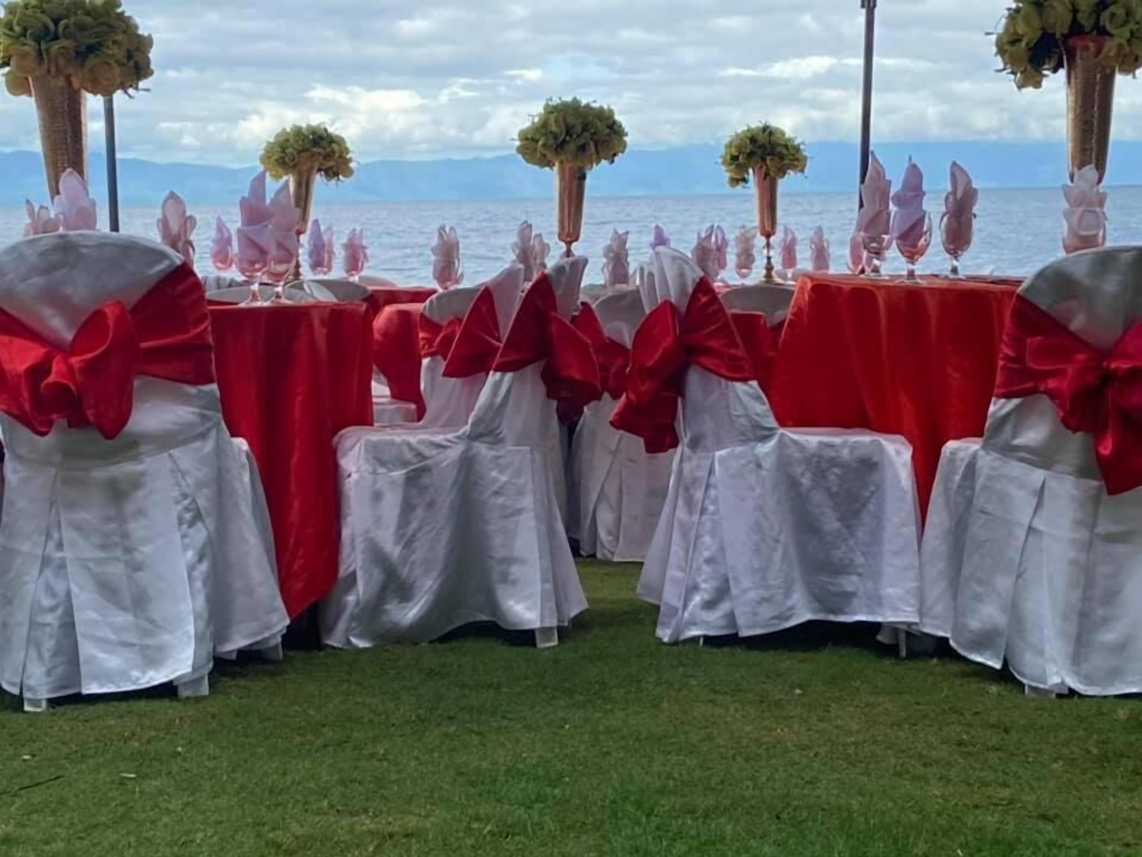 Outdoor banquet area