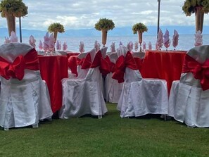 Área externa para banquete