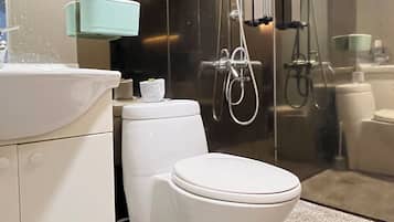 Hair dryer, toilet paper