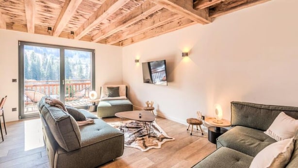 Living area - Chalets for 8 People (Praz-sur-Arly)