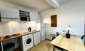 Fridge, microwave, electric kettle, cookware/dishes/utensils - Apartments for 5 People (Avene)