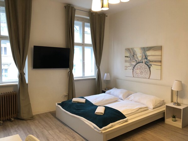 Basic-Apartment | Bügeleisen/Bügelbrett, kostenloses WLAN